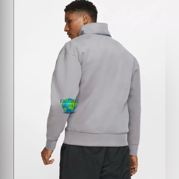 NEW Nike Air Jordan Remastered 1/4 Zip Grey Pullover Size Medium - Picture 7 of 14